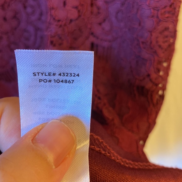 Lulu’s take me to brunch shift dress in burgundy size medium - Picture 6 of 6